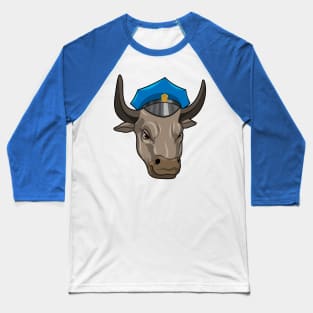 Bull as Police officer Police Baseball T-Shirt